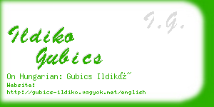 ildiko gubics business card